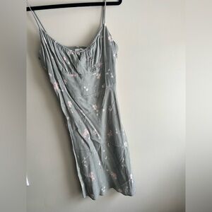 Wilfred Aritzia Green Flowery Dress